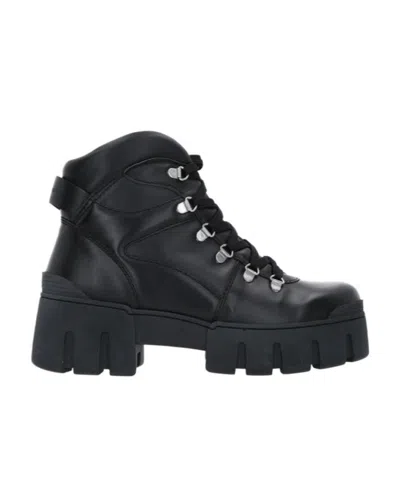 Isabel Marant Lace-up Leather Boots In Black
