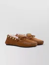 Isabel Marant Lace-up Loafer Studded Detail In Brown