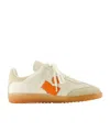Isabel Marant Bryce Leather & Suede Sneaker In Beige/orange/bgor