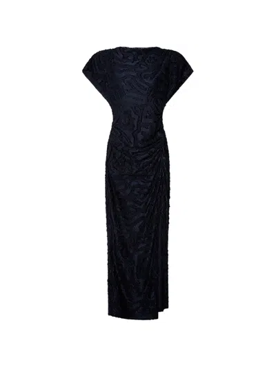 Isabel Marant Ladan Geometric-jacquard Midi Dress In Black