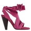 ISABEL MARANT ISABEL MARANT LADIES ALICA FUCHSIA WRAPAROUND SANDALS