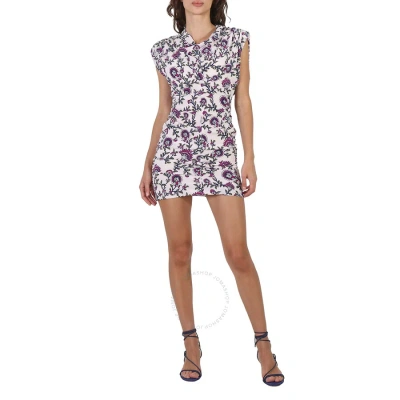 Isabel Marant Ladies Bemaya Floral Silk-blend Dress In Ecru