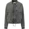Isabel Marant Celiany Quilted Denim Jacket In Grey