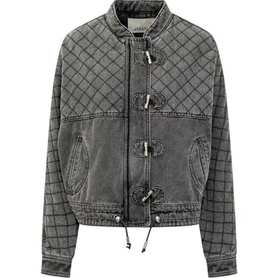 ISABEL MARANT ISABEL MARANT LADIES DARK GREY CELIANY QUILTED DENIM JACKET