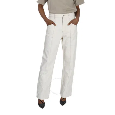 Isabel Marant Ladies Ecru Nadege Straight-cut Jeans In White