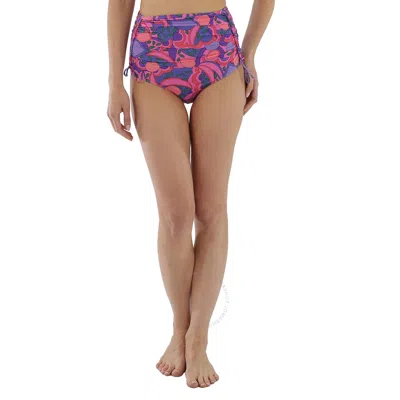 Isabel Marant Ladies Pink Violet Geometric-print Bikini Bottoms