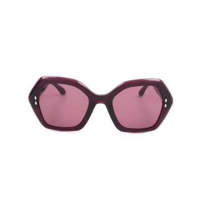 Isabel Marant Ladies Purple Geometric Sunglasses Im-0107/g/s In Burgundy