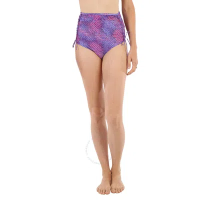 Isabel Marant Ladies Selaris Violet Geometric-print Bikini Bottoms In Purple