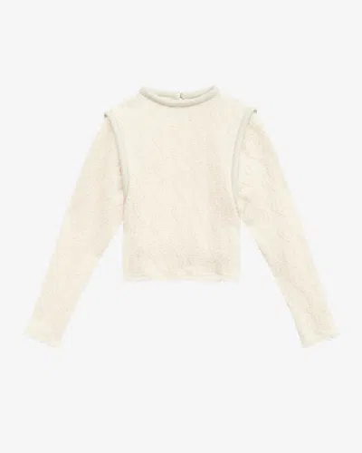 Isabel Marant Textured-finish Chunky Jumper In Ecru