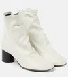 Isabel Marant Laeden Leather Ankle Boots In White