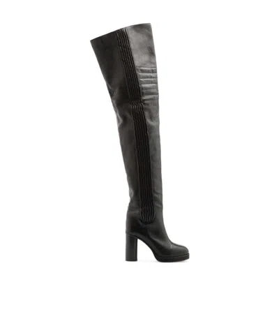 Isabel Marant Laelle Leather Over-the-knee Boots In Black