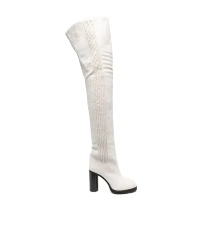 Isabel Marant Laelle Thigh-high 105mm Boots In White