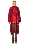 Isabel Marant Laika Coat In Metalic Red