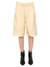 Isabel Marant Laiora Drawstring-waist Bermuda Shorts In White