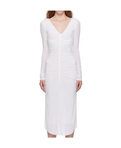 Isabel Marant White Laly Midi Dress In 20wh White