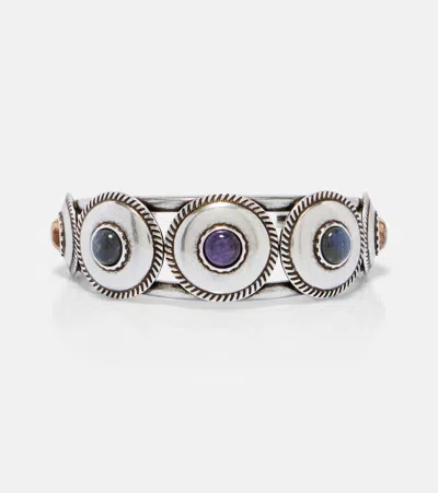 Isabel Marant Lam Embellished Cuff Bracelet In Silver