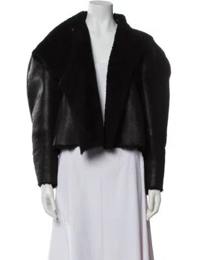 Pre-owned Isabel Marant Lamb Fur Coat In Black
