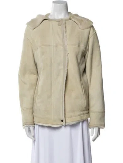 Pre-owned Isabel Marant Lamb Leather Coat In Neutral