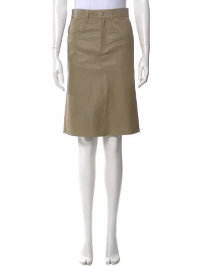 Pre-owned Isabel Marant Lamb Leather Long Skirt W/ Tags In Neutral