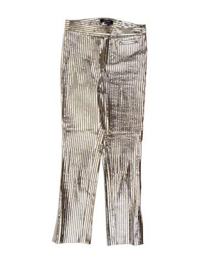 Pre-owned Isabel Marant Lamb Leather Straight Leg Pants In Multi