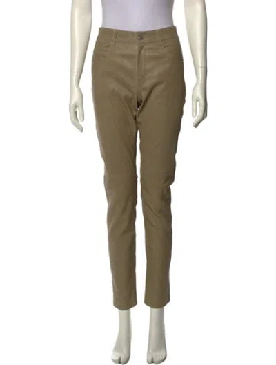 Pre-owned Isabel Marant Lamb Leather Straight Leg Pants W/ Tags In Black