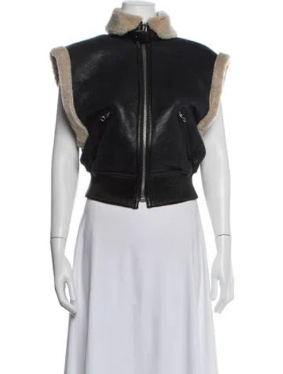 Pre-owned Isabel Marant Lamb Leather Vest In Black