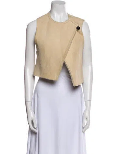 Pre-owned Isabel Marant Lamb Leather Vest In Neutral