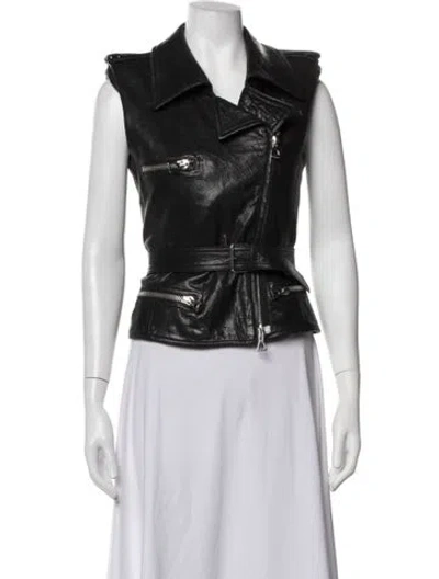 Pre-owned Isabel Marant Lambskin Biker Jacket In Black