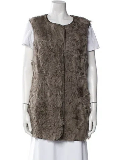 Pre-owned Isabel Marant Lambskin Fur Jacket In Neutral