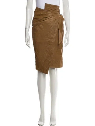 Pre-owned Isabel Marant Lambskin Knee-length Skirt In Brown