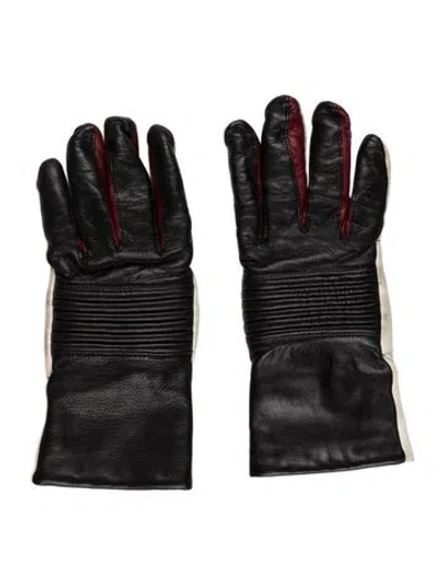 Pre-owned Isabel Marant Lambskin Leather Winter Gloves In Black