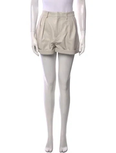 Pre-owned Isabel Marant Lambskin Mini Shorts W/ Tags In Gray
