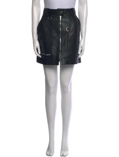 Pre-owned Isabel Marant Lambskin Mini Skirt In Black