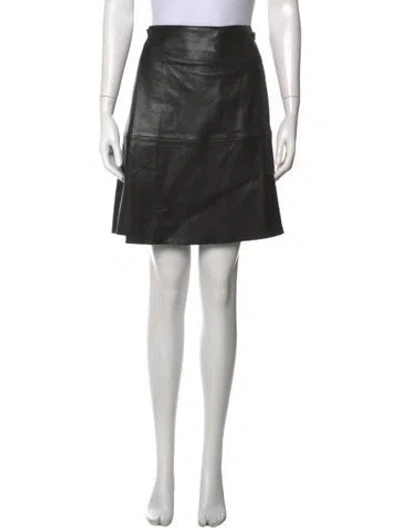 Pre-owned Isabel Marant Lambskin Mini Skirt In Black