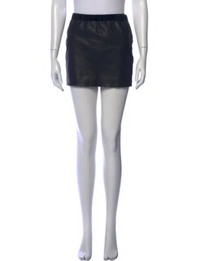 Pre-owned Isabel Marant Lambskin Mini Skirt In Black