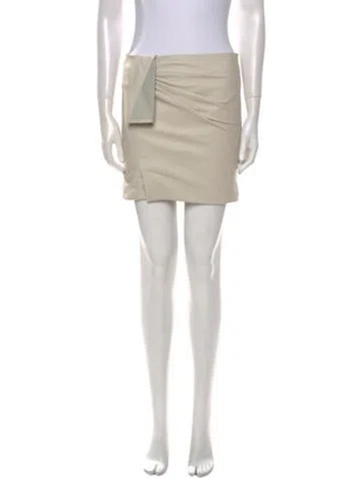 Pre-owned Isabel Marant Lambskin Mini Skirt In Neutral