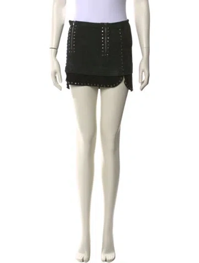 Pre-owned Isabel Marant Lambskin Mini Skirt In Neutral