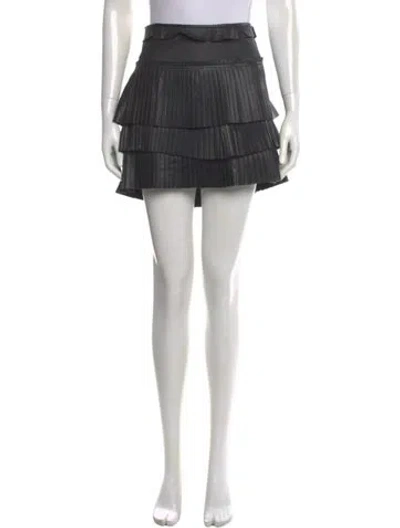 Pre-owned Isabel Marant Lambskin Mini Skirt W/ Tags In Black