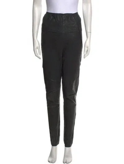Pre-owned Isabel Marant Lambskin Skinny Leg Pants In Black