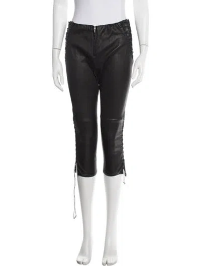 Pre-owned Isabel Marant Lambskin Skinny Leg Pants In Black