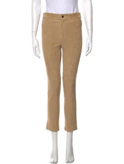 Pre-owned Isabel Marant Lambskin Skinny Leg Pants In Brown
