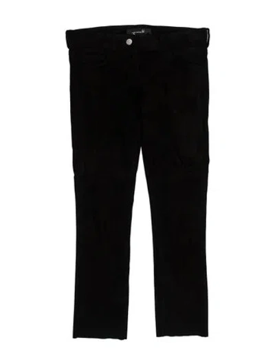 Pre-owned Isabel Marant Lambskin Straight Leg Pants In Black