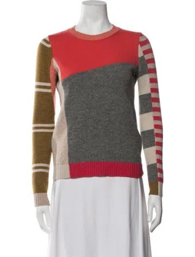 Pre-owned Isabel Marant Lambswool Colorblock Pattern Sweater In Neutrals