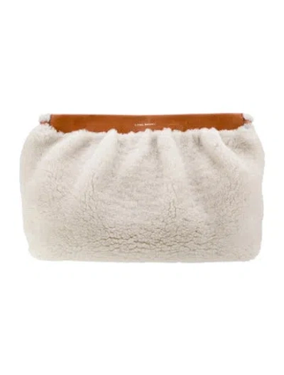 Pre-owned Isabel Marant Lambswool Evening Bag In Neutral