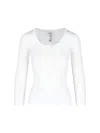 Isabel Marant Ribbed Texture Scoop Neck Long Sleeves