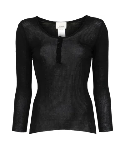 ISABEL MARANT ISABEL MARANT LAMYLIC LONG-SLEEVED RIBBED TOP