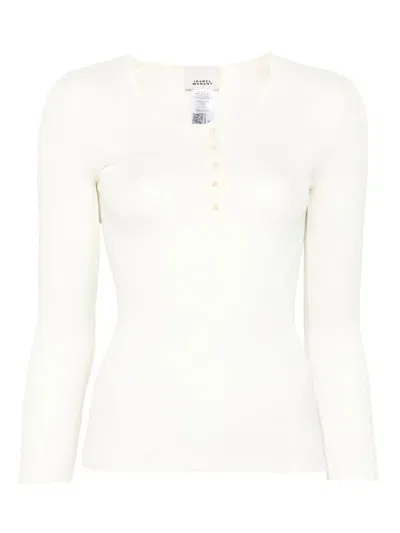 Isabel Marant Lamylic Long Sleeve Cotton Top Clothing In White
