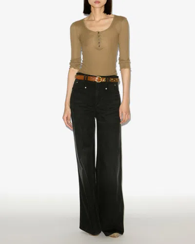 Isabel Marant Lamylic T-shirt In Brown