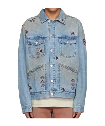 ISABEL MARANT LAPEL LONG-SLEEVED DENIM JACKET