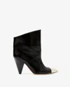 Isabel Marant Embellished Leather Ankle Boots In Black